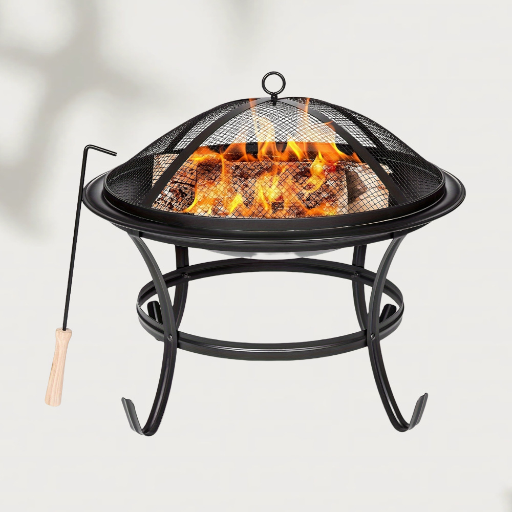 Comercio exterior círculo multifuncional arte de hierro parque al aire libre horno de carbón brasero brasero olla de fuego estufa de calefacción parrilla de barbacoa