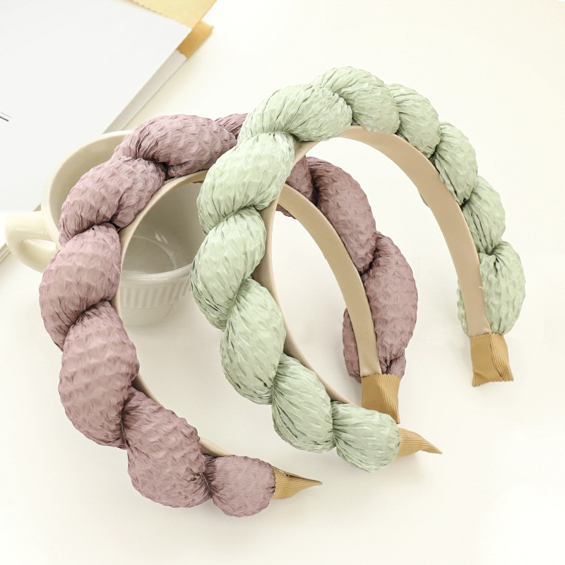 New European And American Style Braid Women's Outing Hair Band Hair Tie Simple Temperament Korean Style Hair Band R220 display picture 14