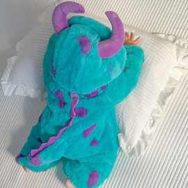 恐龙宝宝加绒婴儿连体衣秋冬款婴儿衣服新生儿加厚哈衣爬服外出服