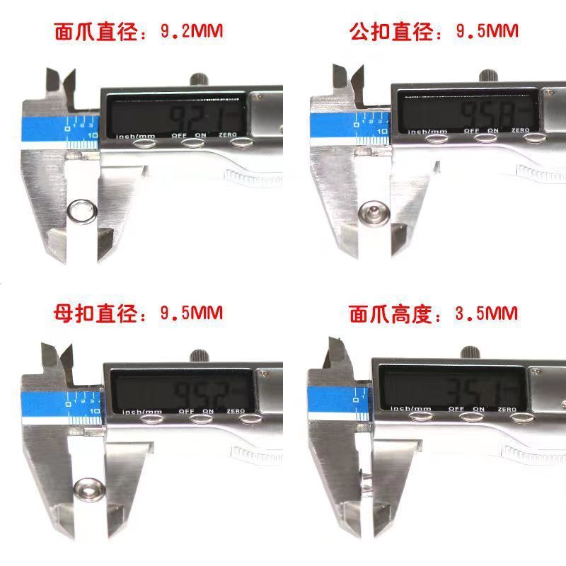다채로운 중공 5 발톱 버클 헤어 코트 버튼 금속 4 버튼 슬리핑 백 숨겨진 버클 보이지 않는 버클 등반 의류 TYHF