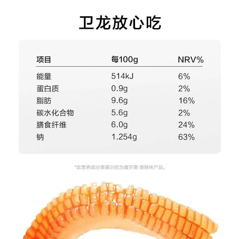 魏龙魔芋 肚子降凉 肉香 辣条 小吃 休闲食品