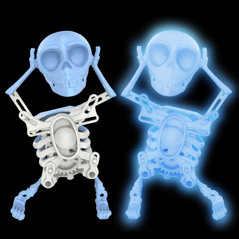 [Light-in-the-Dark Blue] 춤추는 해골 남자 17cm (컬러 박스) 가방에 넣어야 합니다. 자세한 내용은 문의해 주세요.