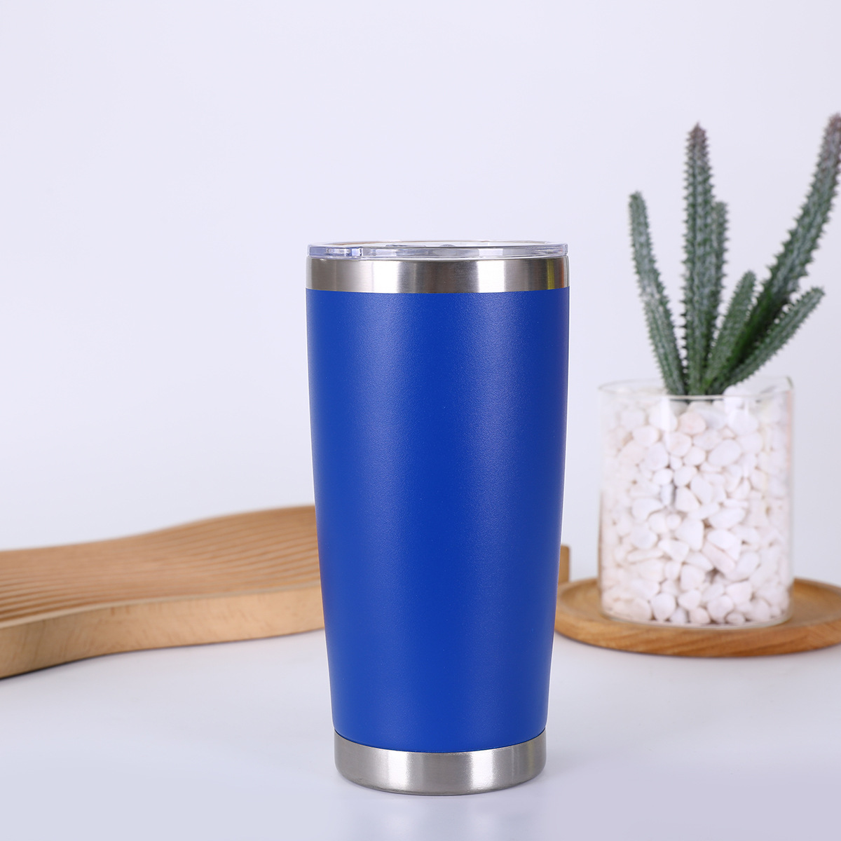 Amazon 20Oz Stainless Steel Travel Cup Double-Layer Vacuum Large Capacity Large Ice Cup Car Portable Thermos Cup Wholesale display picture 4