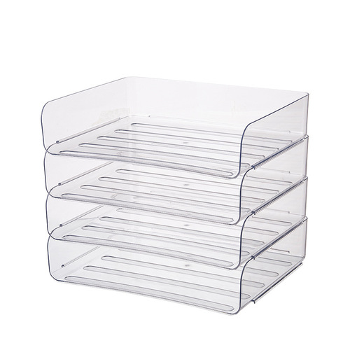 A4 paper storage box transparent office desktop file storage rack desk drawer workstation artifact organizing storage rack