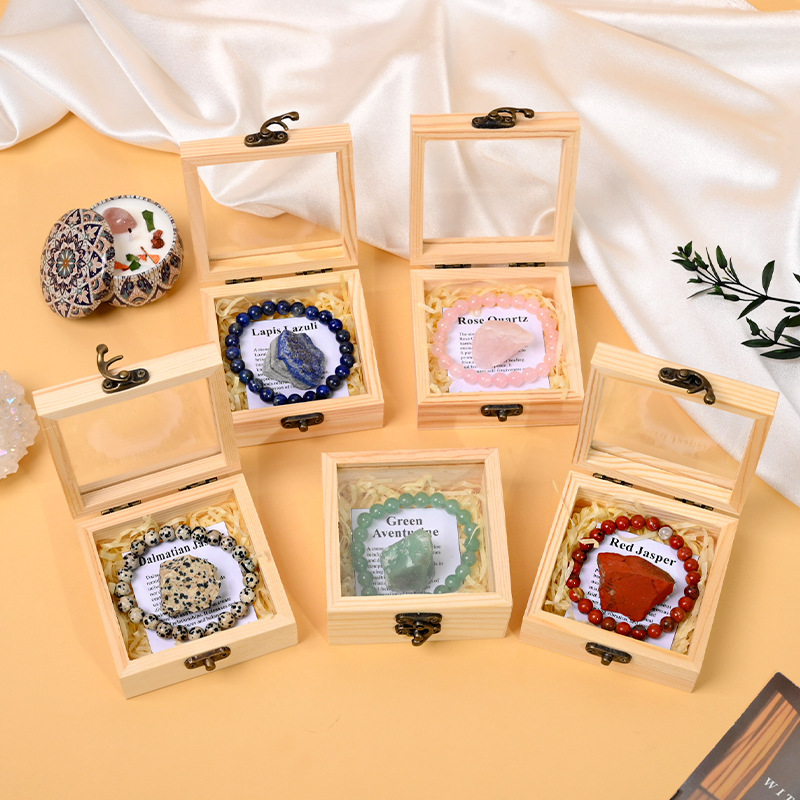 Natural Crystal Bracelet, Crystal Raw Stone Bracelet, Demagnetization and Purification, Demagnetization Bowl, Stone Utensils, Glass Bowl, Jewelry Storage Box