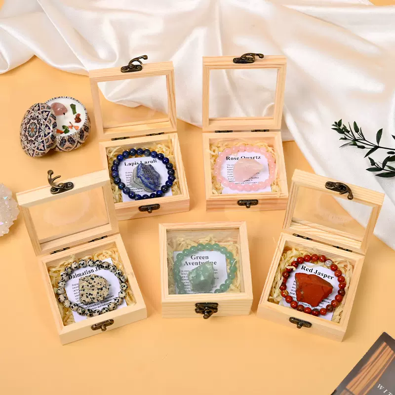 天然水晶手链水晶原石手链消磁净化消磁碗石器皿玻璃碗饰品收纳盒