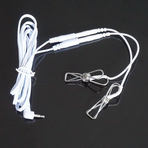 Adult erotic electric shock orgasm masturbation device for men and women, nipple clamp, labia clamp, steel wire, powerful metal clamp