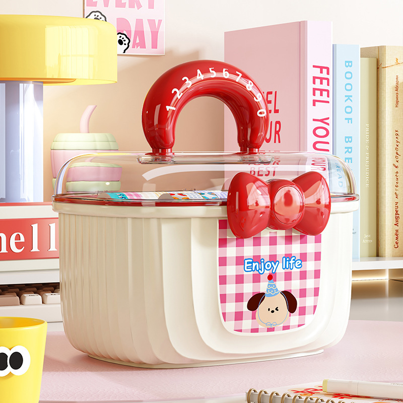 Children's hair accessories storage box desktop rubber band hair clip hand account baby cute head rope accessories girls dressing