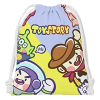 Toy Story Комплект Карманный шнурок Мультфильм Маленькая тканевая сумка Студенческая сумка для хранения всякой всячины Косметичка Портативная сумка для стирки