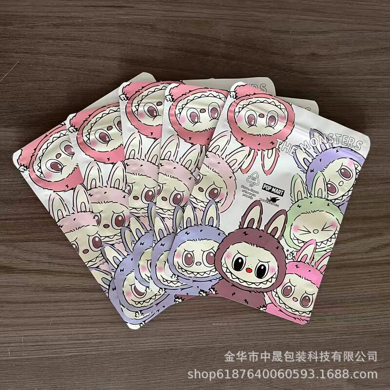 Labubu ジップロックバッグ不透明漫画包装袋 labubu ジップロックバッグ小さなおもちゃブラインドバッグ空袋在庫あり|undefined
