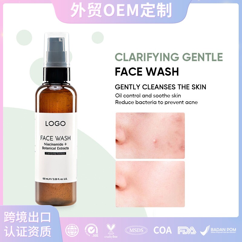 Cross-Border Philippine Hot-Selling Product Oem Niacinamide Cleanser Organic Deep Cleansing Facial Wash