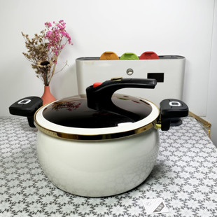 Enamel Enamel Micro-Pressure Cooker Household Uncoated Yuekai Non-Stick Pot Thickened Pressure Soup Pot Electromagnetic Gas Universal