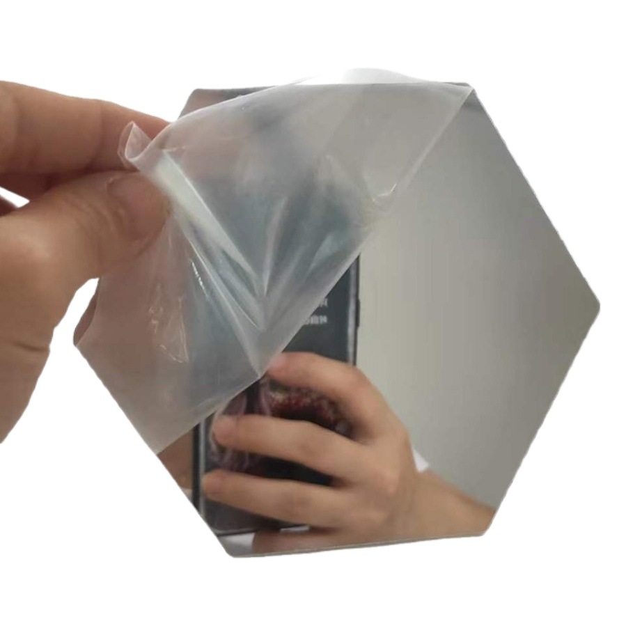 Manufacturer of Ps Lenses in Yiwu Produces Double-Sided Acrylic See-Through Mirrors with Adhesive, Producing Makeup Mirrors of Various Shapes