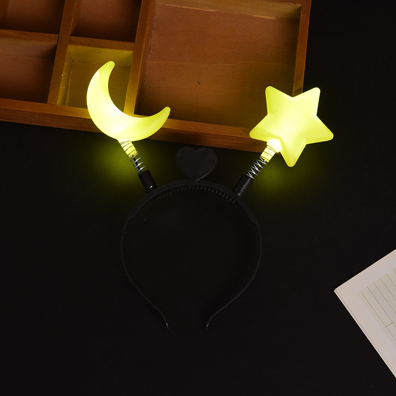 Concierto de apoyo accesorios luminosos toque de cabeza corn de ciervo corn de buey corn de cabello bandas de lámpara orejas de conejo corona al por mayor