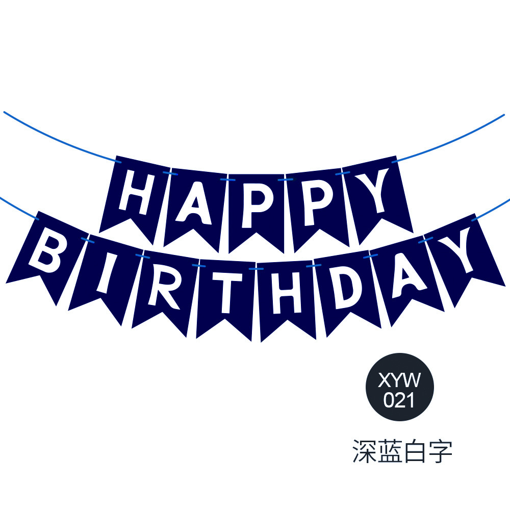 Feliz cumpleaños pequeña bandera de cola de golondrina niños letras felices cumpleaños bandera de cola de pescado artículos de decoración de fiesta