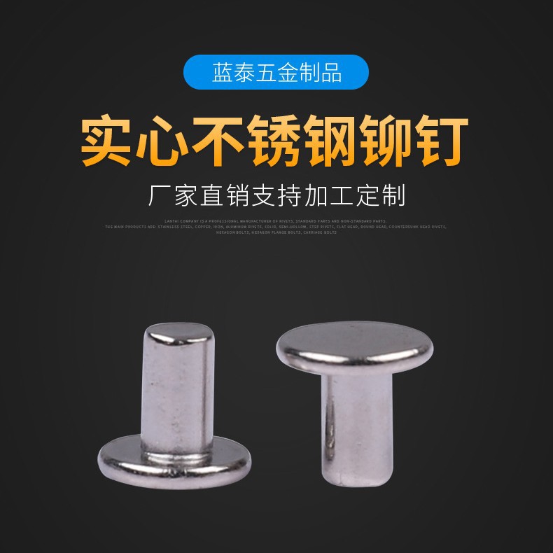蓝泰厂家销售实心不锈钢铆钉5*20用于铆接冲压件行业