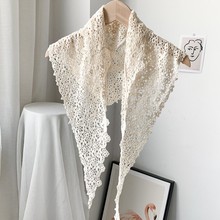 春夏季韩版小披肩薄款碎花蕾丝镂空百搭短款小坎肩外搭小围巾 188