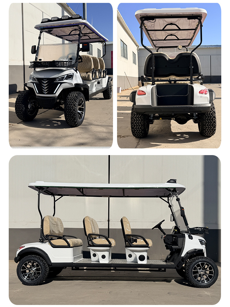 4-6 Seat Electric Golf Cart, Four-Wheel Scenic Spot Sightseeing Car, Shuttle Reception, House Viewing Patrol Car, Golf Cart