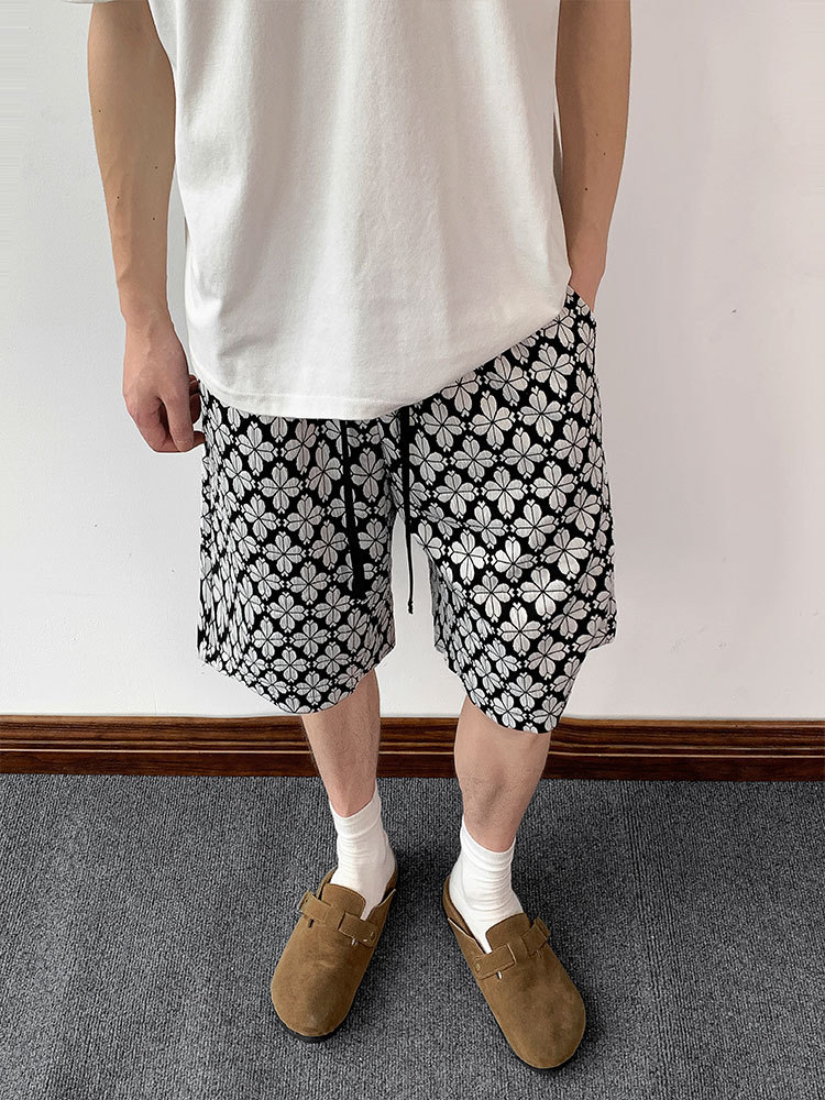 Herren Shorts Mit Hahnentrittmuster Vintage Stil Locker_voghion.com