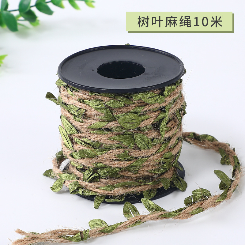 Mori adornos colorido cuerda de cáñamo hecho a mano material de bricolaje deja cuerda de ratán pared decorativa tejida a mano creativa