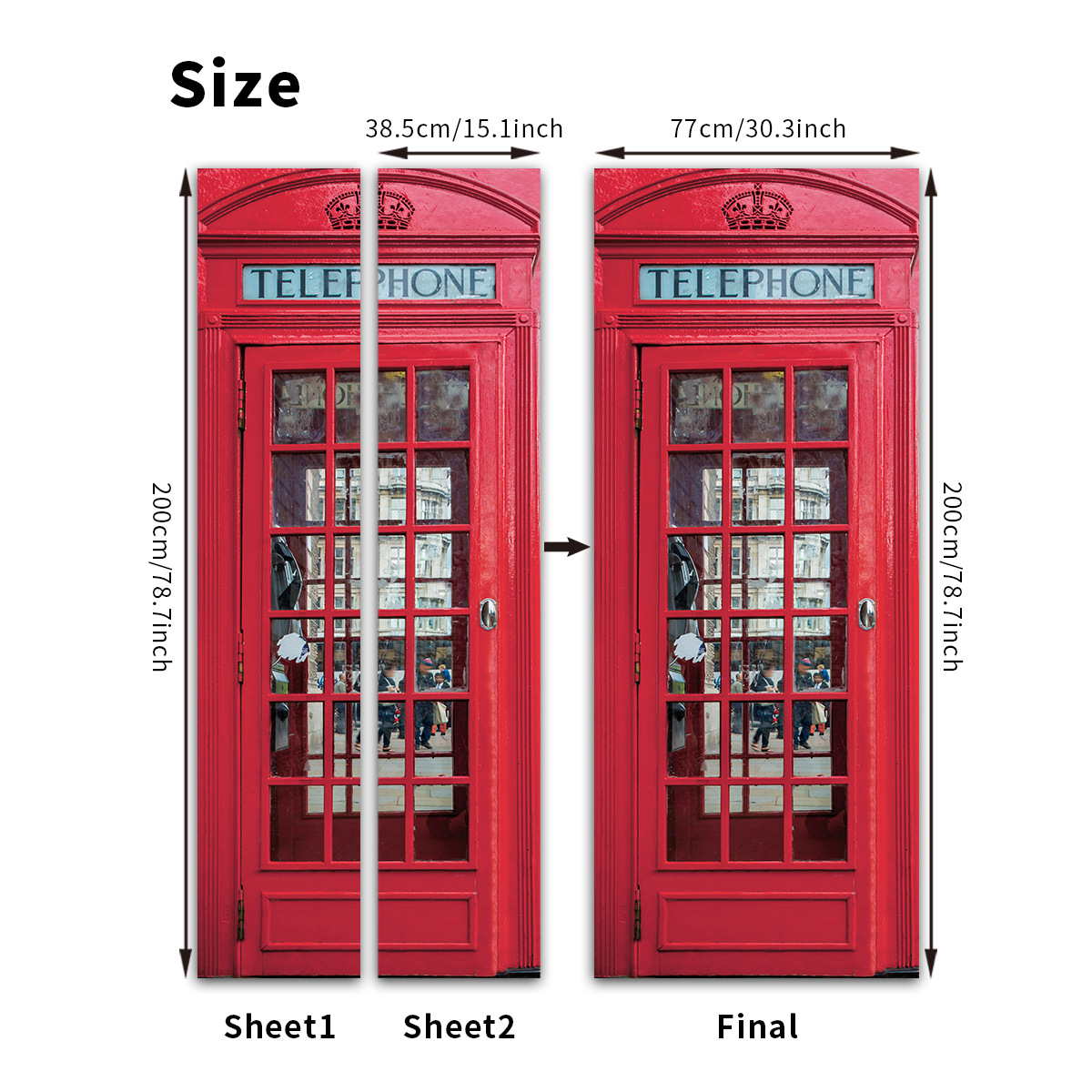 Pegatinas para puertas 3D respetuosas con el medio ambiente, autoadhesivos, fabricantes de origen al por mayor, patrones populares transfronterizos de alta definición, adhesivos para puertas impermeables, a prueba de aceite y antiincrustantes