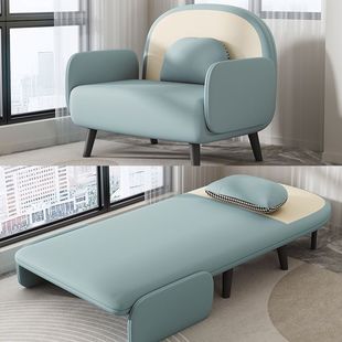 Single Sofa Bed Small Apartment Living Room Sofa 2024 New Balcony Rental Room Foldableing Dual-Use Simple Sofa Bed