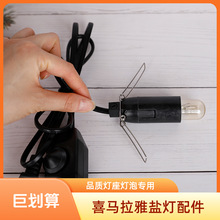 批发喜马拉雅粉盐灯配件台灯矿盐灯国标电线插头灯泡可调光开关线