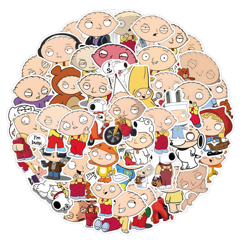 55 classic cartoon spoof home hilarious style graffiti stickers car luggage cup stickers wholesale