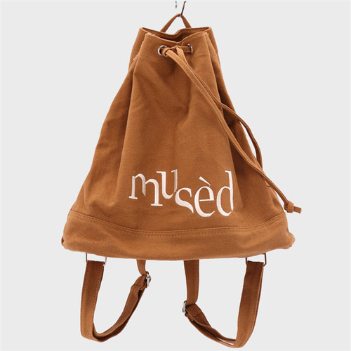 Korean style new backpack, simple letter printed canvas bag, portable large capacity shopping bag, student bucket bag