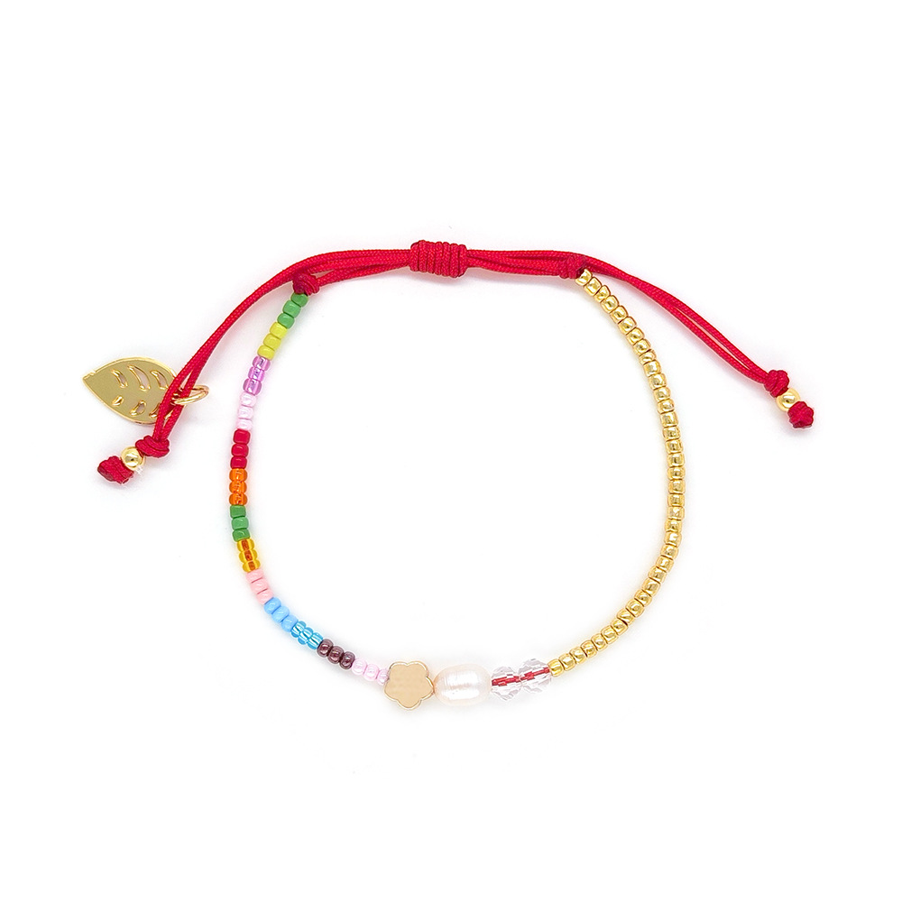 Bracelets Classification Casual Elegant Lady Heart Shape Freshwater Pearl Seed Bead Copper Beaded Chain Beaded Bracelets Wholesale