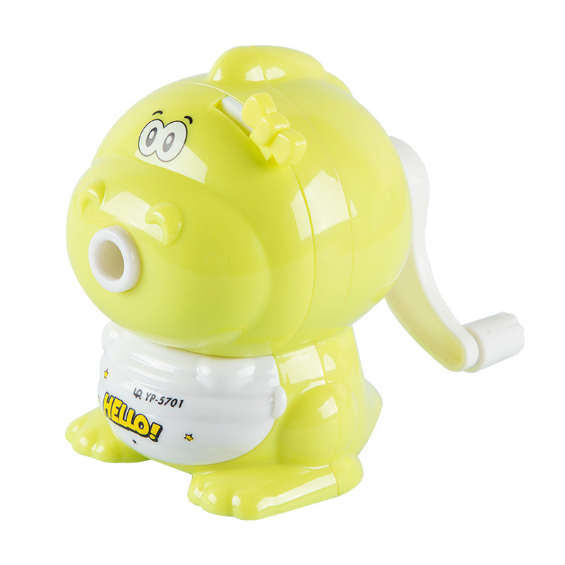 Sacapuntas de lápiz de YP-5701 pequeño dinosaurio estudiante aprendizaje Sacapuntas de lápiz de manivela papelería creativa sacapuntas regalo del estudiante