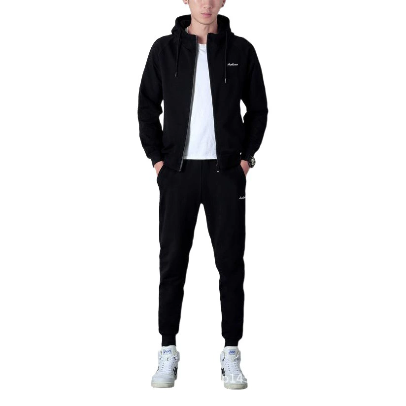 Весенний новый спортивный костюм для мужчин: толстовка и брюки, с капюшоном, модный дизайн, вышивка, повседневный стиль.