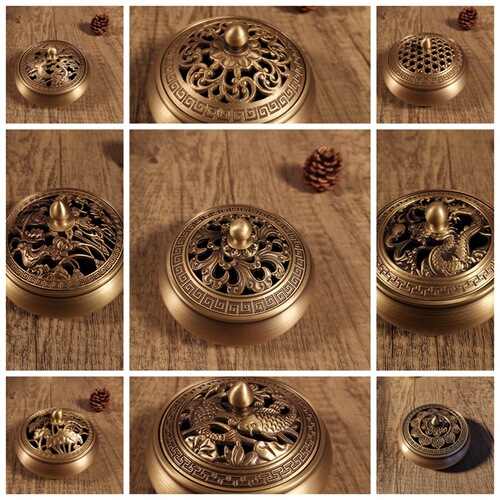 Manufacturer wholesale three-legged copper incense burner pure copper household indoor sandalwood burner antique incense burner incense burner incense burner cross-border