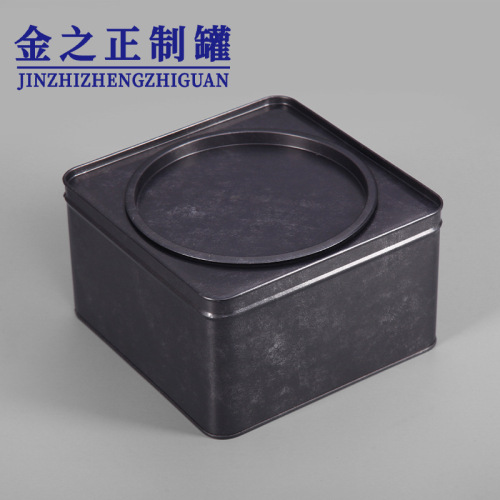 Factory direct supply of food grade tinplate metal box, sealed egg roll biscuit tin box packaging, tangerine peel tea tin box