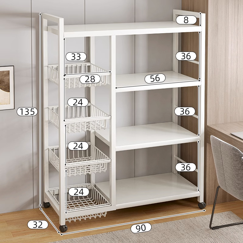 Cesta de verduras de cocina, estante de piso a techo, estante de almacenamiento de frutas y verduras de varias capas, canasta de almacenamiento de verduras multifuncional