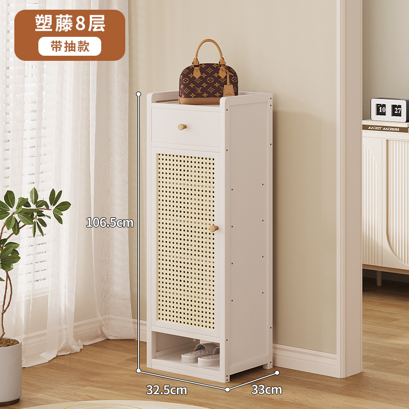 入户鞋架家用门口好看小窄带门防尘鞋柜室内楠竹收纳鞋架子不占空|undefined