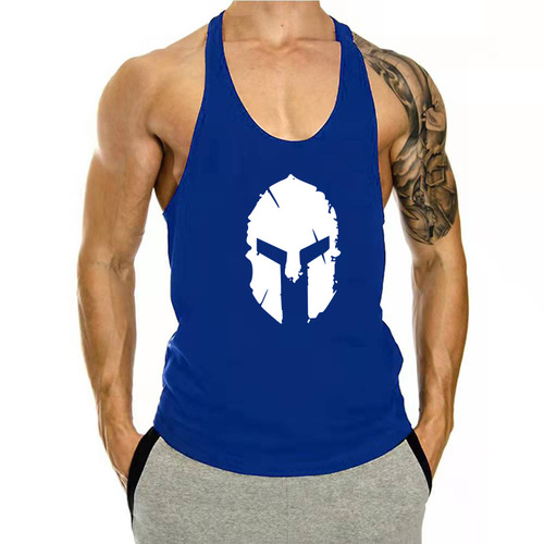 Muscle-type fitness bodybuilding V-neck men's sports harness loose running sweatback shirt