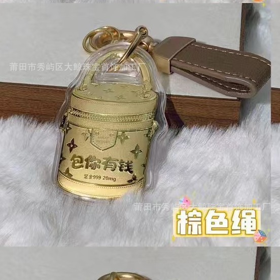 足金999黄金包你有钱水桶包挂件包治百病手机链包包挂件爆款 批发|undefined
