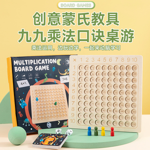 Montessori Teaching Aids Knowledge Mathematics Oral Formulas Calculation Fun Operation Early Education Primary School Students Intelligence Table Puzzle Multiplication Table