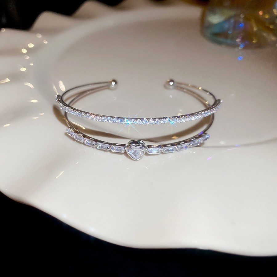 Pulsera elástica de diamantes de múltiples capas con perla artificial ins pulsera de moda exquisita pulsera de alta gama hermosa transfronteriza