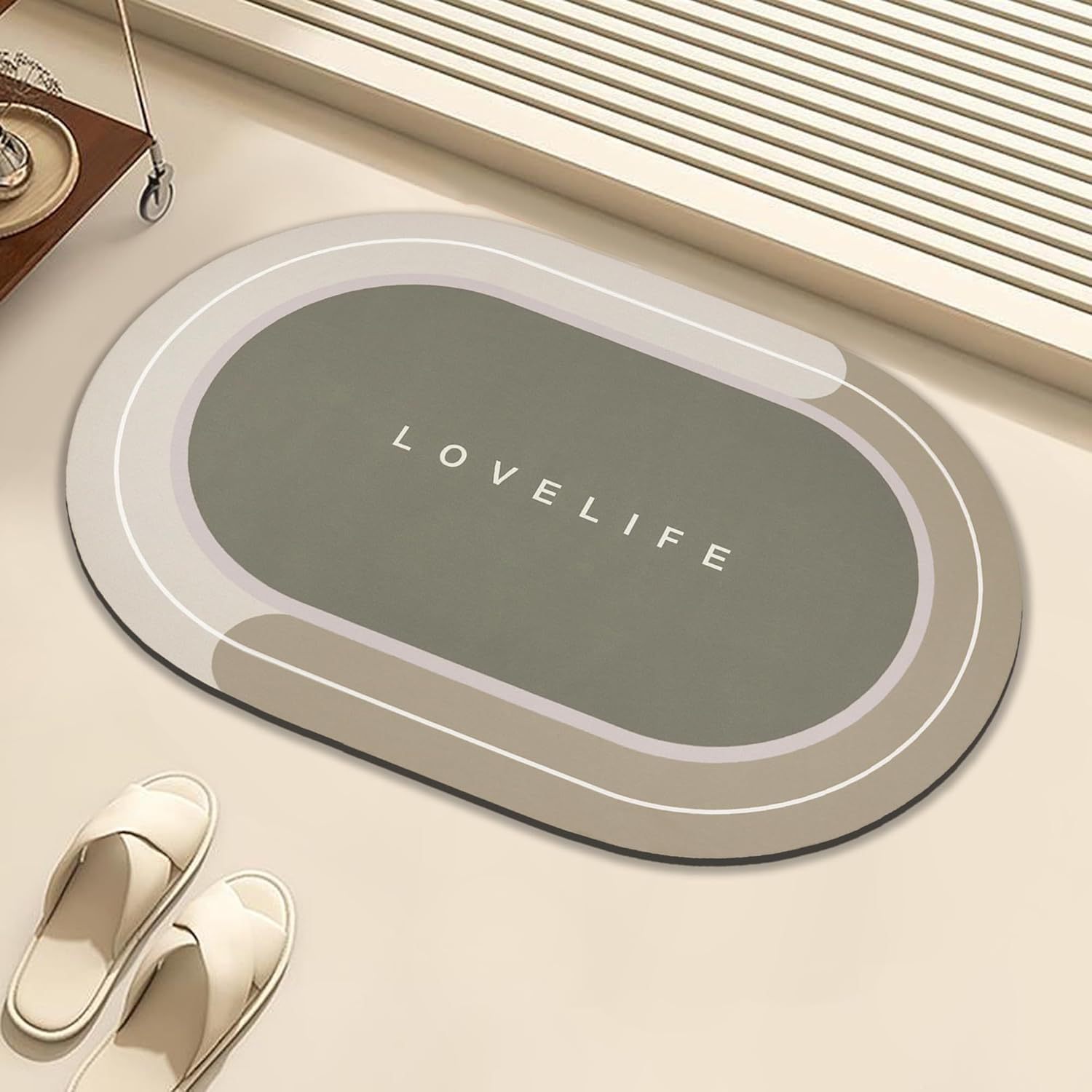 Alfombrilla absorbente de barro de diatomeas Alfombrilla de cocina Alfombrilla de piso antideslizante y antigrasa, lavable, inodoro y desechable Alfombrilla de piso de baño Alfombrilla de piso de secado rápido