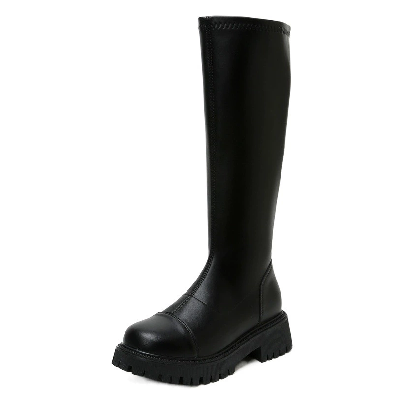 Женские длинные сапоги 2023 Новые осенне-зимние узкие длинные сапоги Маленькие рыцарские сапоги Сапоги внутренней высоты Эластичные тонкие сапоги