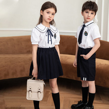 童趣同伴夏季幼儿园园服小学生校服英伦风夏款两件套班服夏装学院