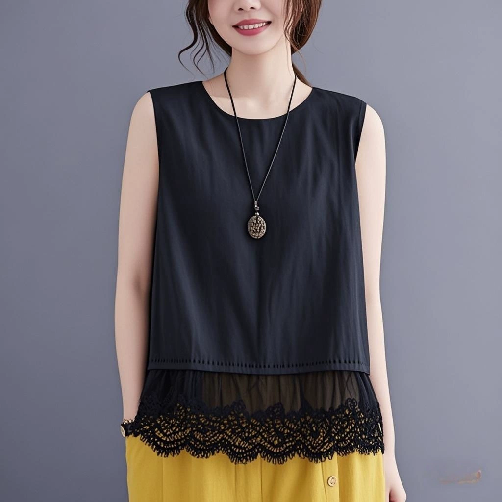 Большой размер женской одежды тонкий хлопок и конопля