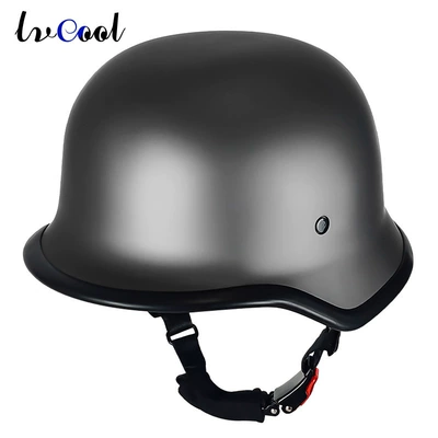 Motosiklet kaskı (dəbilqə) — Helmet German Soldier Helmet Motorcycle - abs-005-matte-gray-m