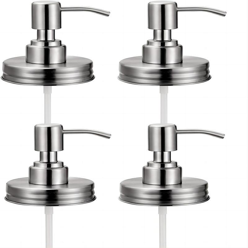 跨境304不锈钢洗手液泵头梅森瓶配件70mm口径分配器盖子现货批发