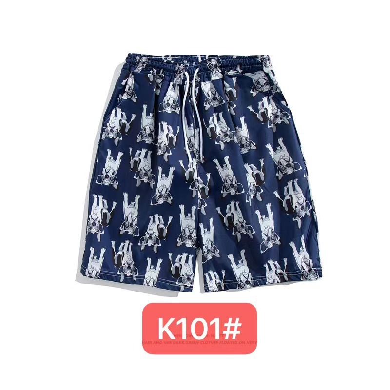 Pantalones de playa de los hombres retro de la pareja Vacaciones de aguas termales anti-vergüenza quinto pantalones ropa exterior pantalones cortos de playa de verano hombres