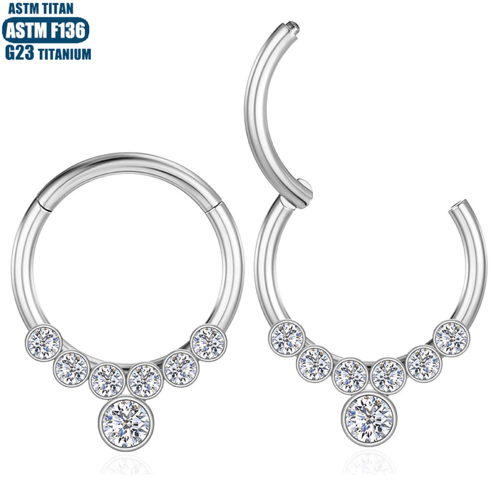 Pointed labret stud close-up product detail