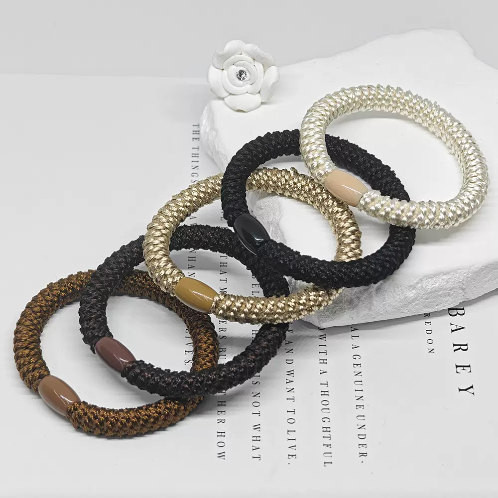 秋冬韩国新款编织发绳百搭高级感可爱女发圈女士头绳皮筋发饰批发