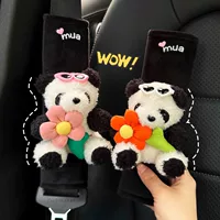 Cute Panda Автомобильный ремень безопасности наплечный чехол для куклы автомобиля плюшевый чехол для девочек автомобильные украшения